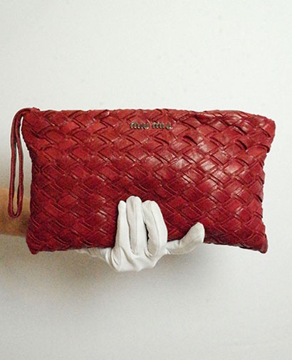 Woven Clutch, front view